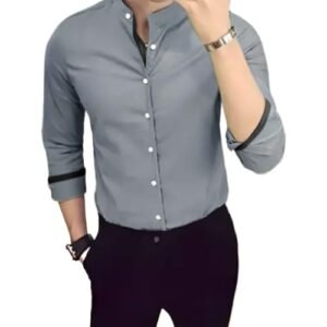 Pinkmint Casual Cotton Long Sleeve Shirt for Men