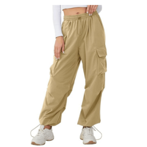 AREAL FASHION Women’s Parachute Cargo Pants/Trouser with Pockets